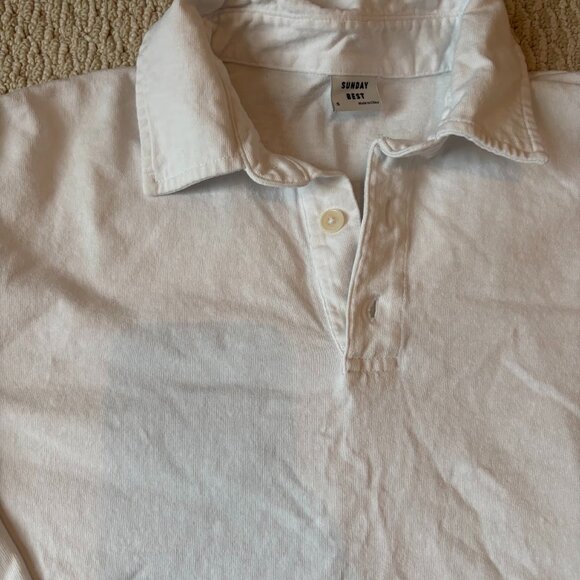 Baggy Cropped Colar White Longsleeve from Aritzia - Picture 2 of 3